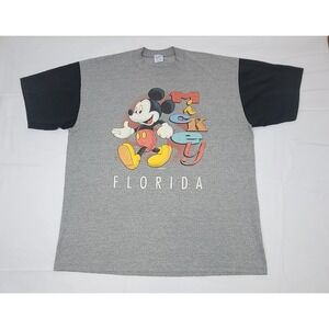 Velva Sheen Mickey Mouse T-Shirt Mens XL. Vintage Disney Florida 2 Tone.